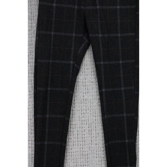 ICON Amsterdam Pants Mens Size 32 Dark Gray Plaid Stretch Skinny Fit Comfort - Picture 3 of 13